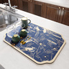 可代发沥水垫子厨房台面吸水垫餐具隔热垫洗手台免洗桌垫吧台杯垫|ru