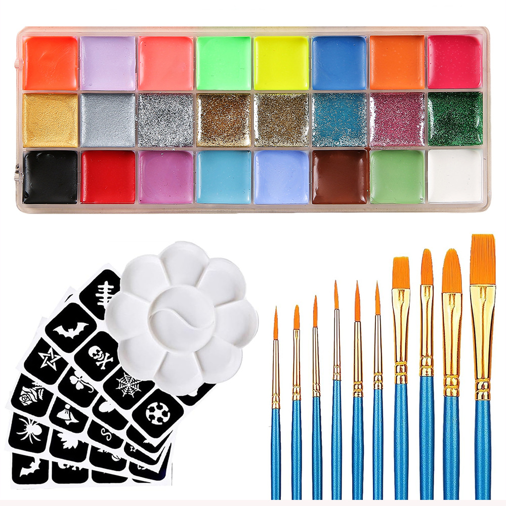 Transfronterizos nuevos 42 colores solubles en agua pintura corporal set de pintura infantil crema de pintura de la Copa del Mundo de fans de vacaciones