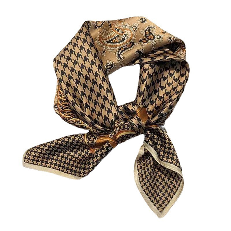 70cm bufandas cuadradas de seda de moda para mujeres mil pájaros cuadrados de anacaju bufandas solares primavera y otoño estilo elegante