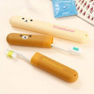 Cartoon handheld toothbrush, storage box for traveling