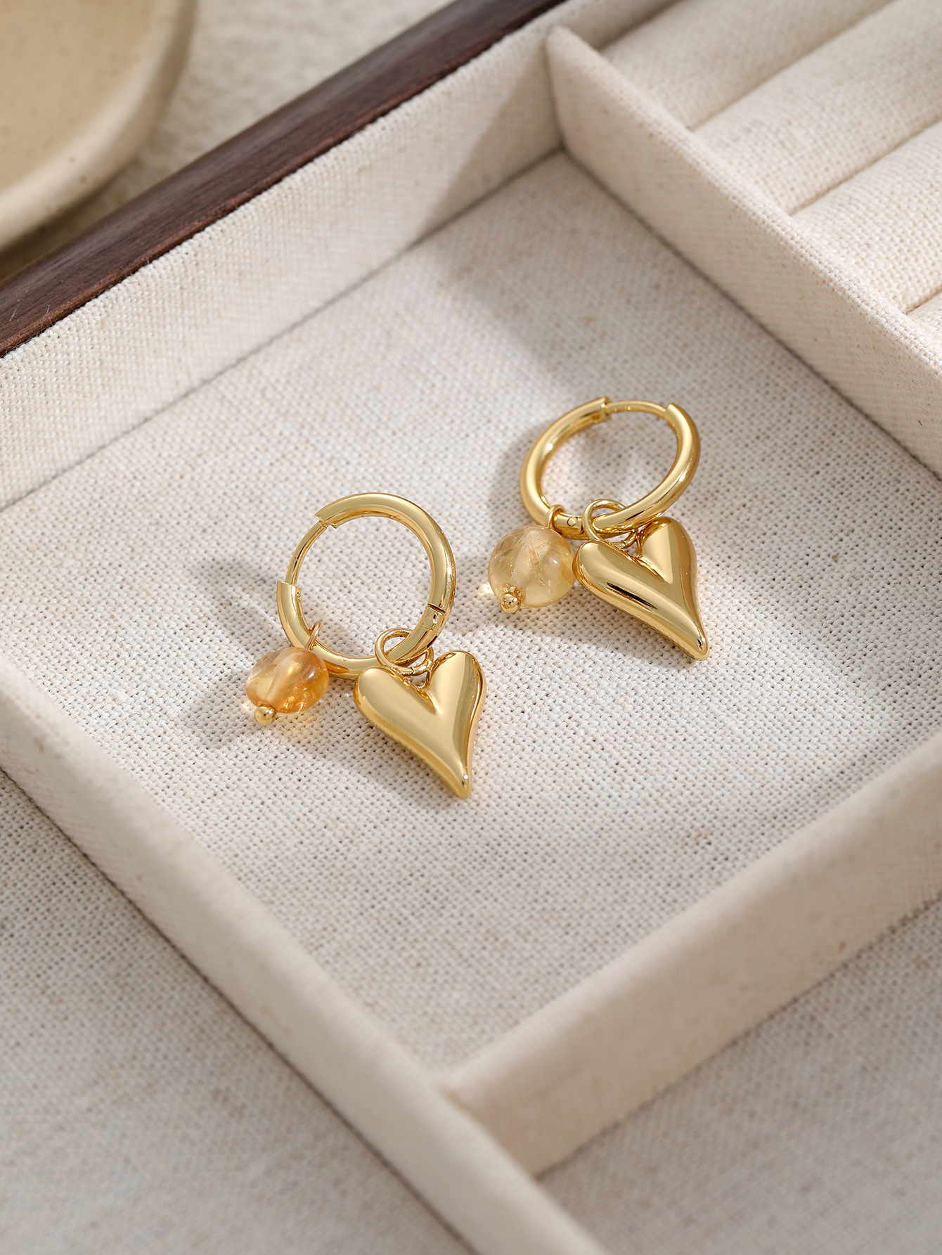 Heart Shape Pattern 1 Pair Simple Style Heart Shape Plating Titanium Steel Drop Earrings