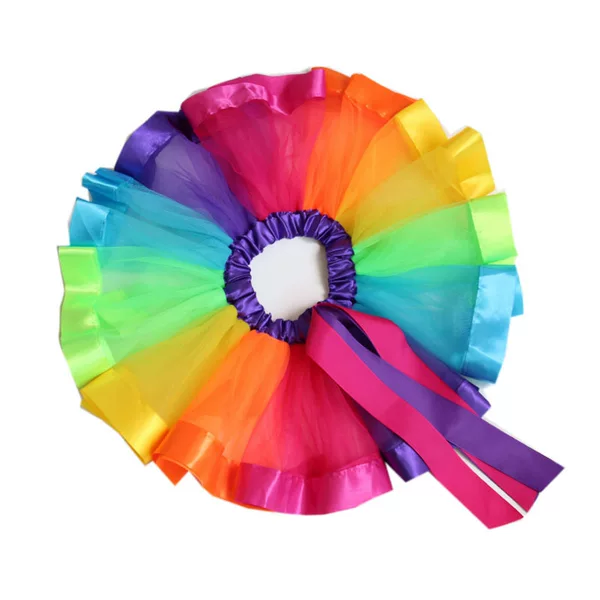 Customized Girl Skirt Rainbow Skirt Mesh Customized tutu Skirt Princess Skirt Foreign Trade European and American Children's Wear