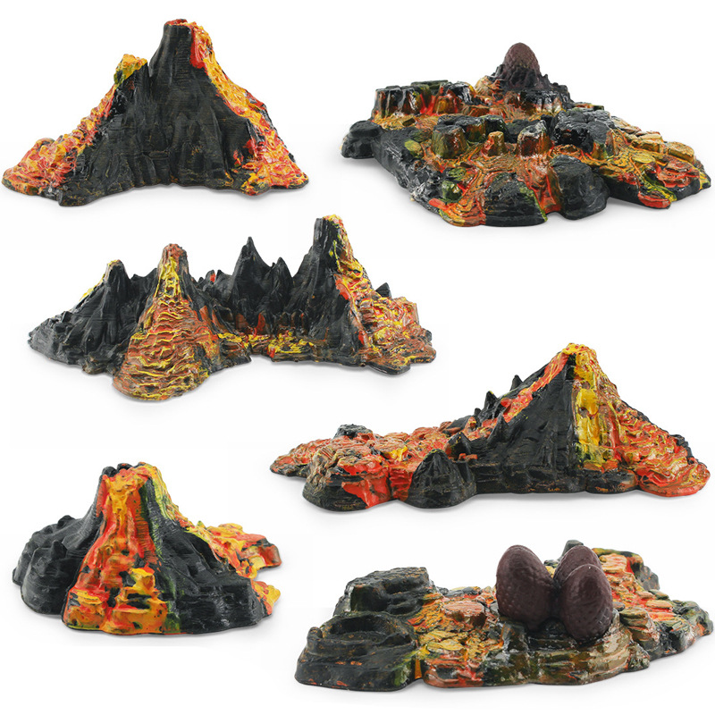 Transfronteriza exportación mini simulación Jurásico dinosaurio volcán 12 traje de escritorio estática modelo Decoración Juguetes