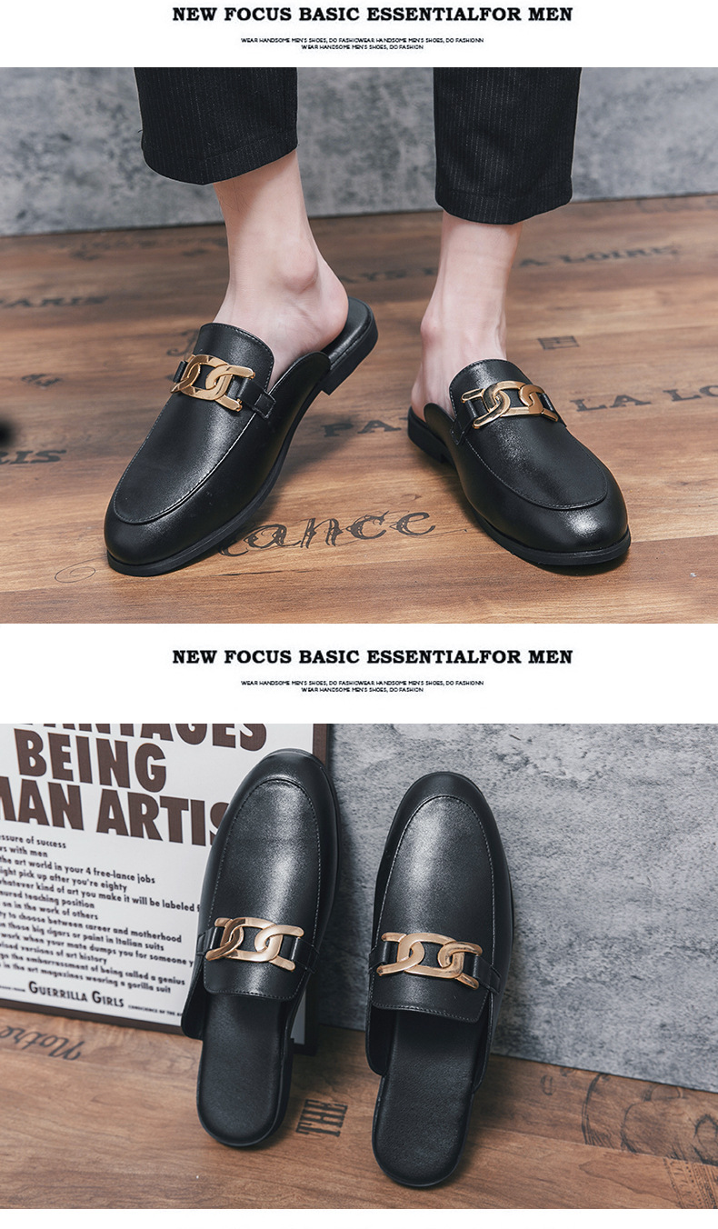 Kreuz Grenze Sommer Atmungsaktive Männer S Plus Größe Baotou Hausschuhe Mode Weiß Heelless Halb Drag Koreanischen Stil Persönlichkeit_voghion.com