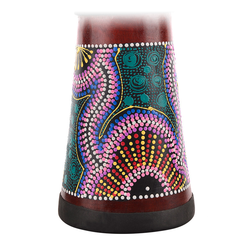 Tambor africano profesional 12 pulgadas adulto principiante Lijiang tambor de mano piel de cabra madera entera hueca núcleo de melocotón madera tambor de mano importado