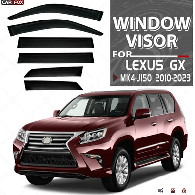 Lexus GX470 GX460, Rain shield - standard-packing-without-logo-lexus-gx460gx400-6pcs-mk2-j150-2010-2021-no-bright-strips-rain-shield