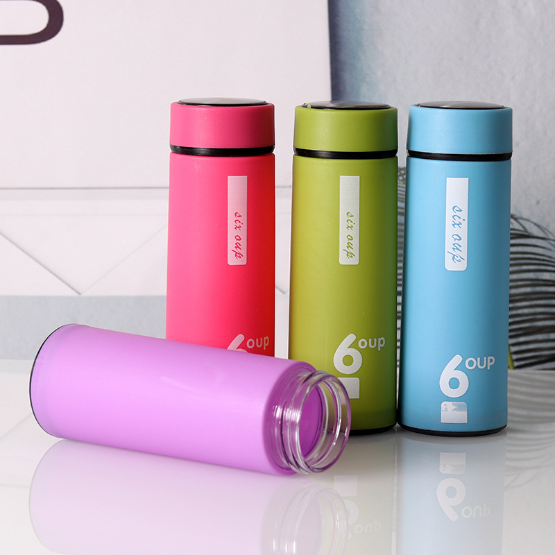 地推小禮品時尚玻璃水杯 6度雙層廣告杯活動隨手杯水杯可絲印logo