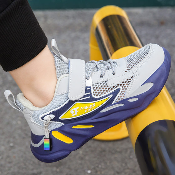 Boys Shoes Summer New Mesh Breathable Children Soft Sole Non-slip Torre Shoes Boys Sports Shoes Cross-border Wholesale Trendy