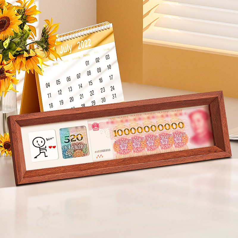 RMB photo frame creative 520 photo print 1 billion for boyfriend, girlfriend, husband anniversary birthday gift RMB photo frame creative 520 photo print 1 billion for boyfriend, girlfriend, husband anniversary birthday gift