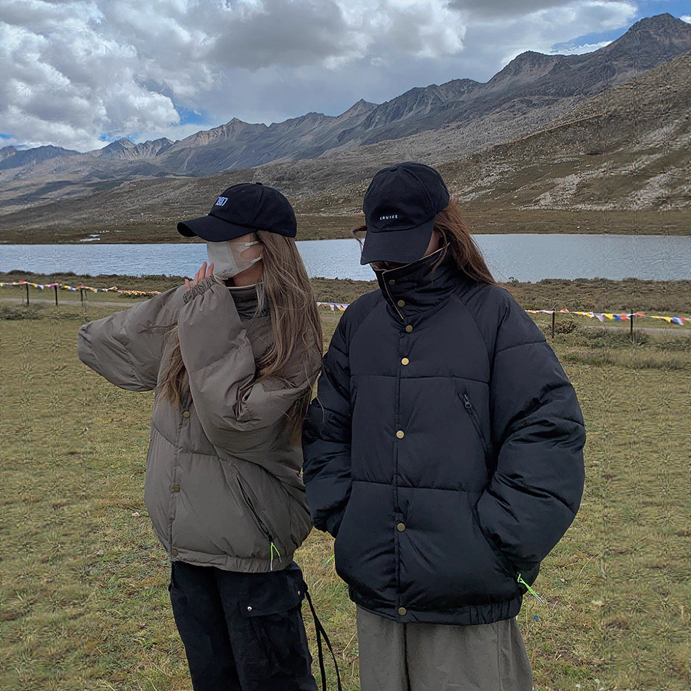 Ropa de algodón para mujeres 2025 invierno nuevo estilo coreano inns algodón cuello corto grueso chaqueta de pan de estudiantes image 1