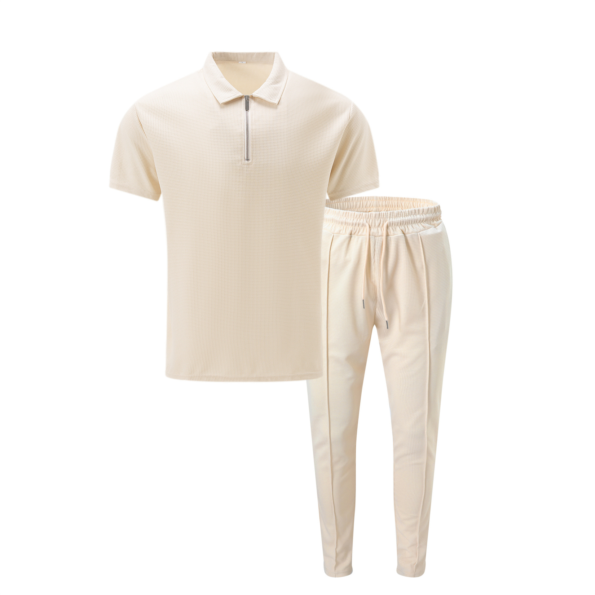 Men's Solid Color Suit With Faux Fur Collar And Long Pants_voghion.com