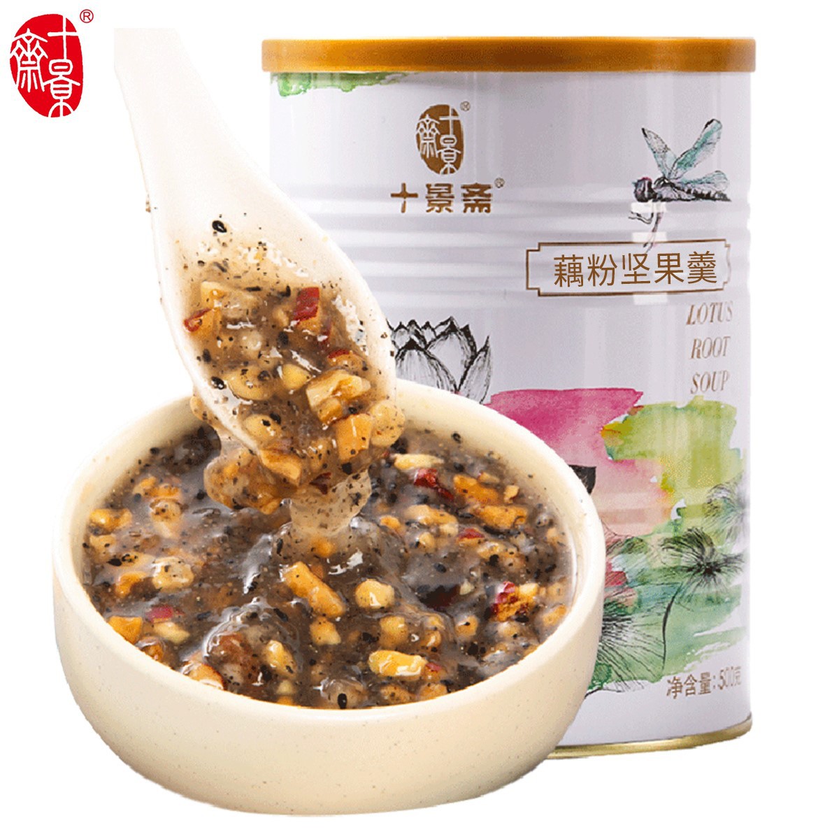 水果坚果藕粉羹500g罐装营养早餐特产代餐食品方便速食特产|ms