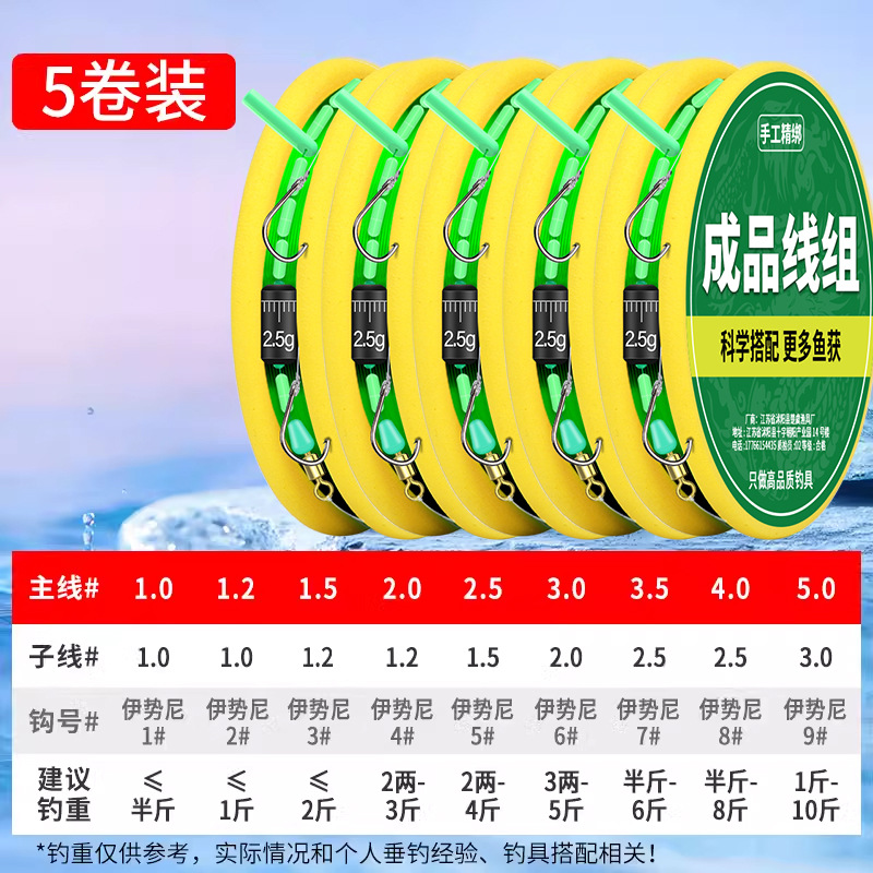 2.7 m [hook tied] 5 rolls