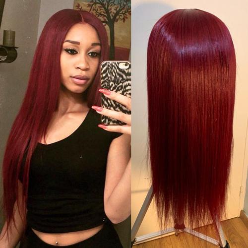 European and American cross-border Amazon fashion medium-parted long straight hair women's wig high-temperature silk chemical fiber manufacturer wholesale full headgear