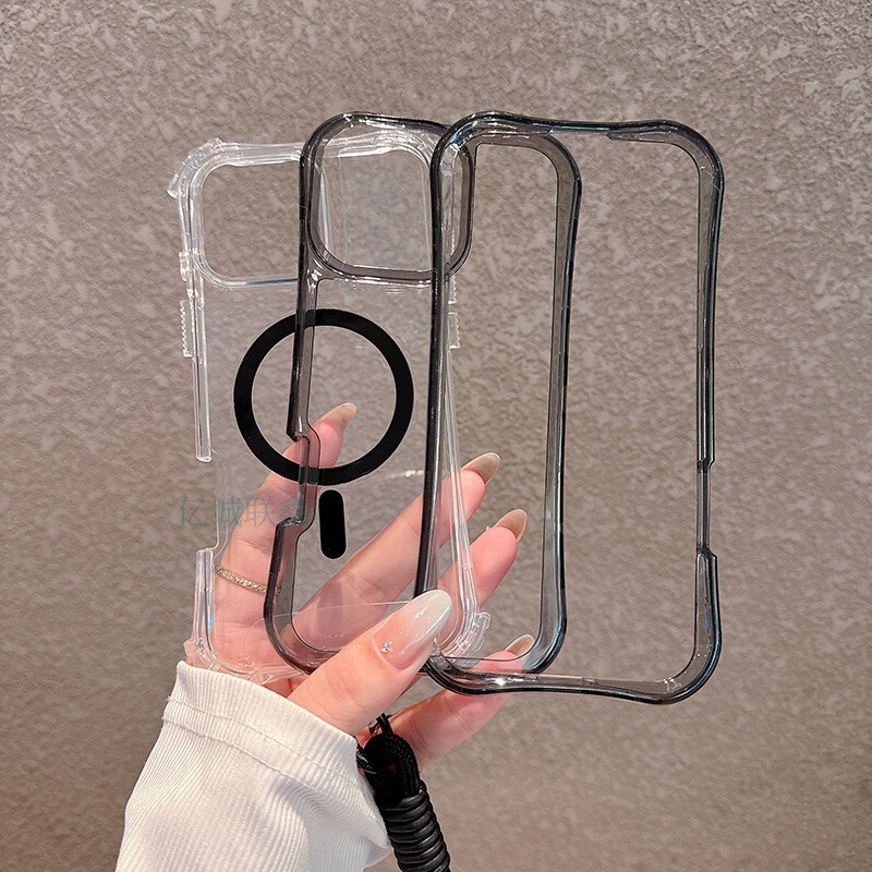 适用苹果17promax透明磁吸手机壳iPhone17air三合一防撞16E挂绳壳|undefined