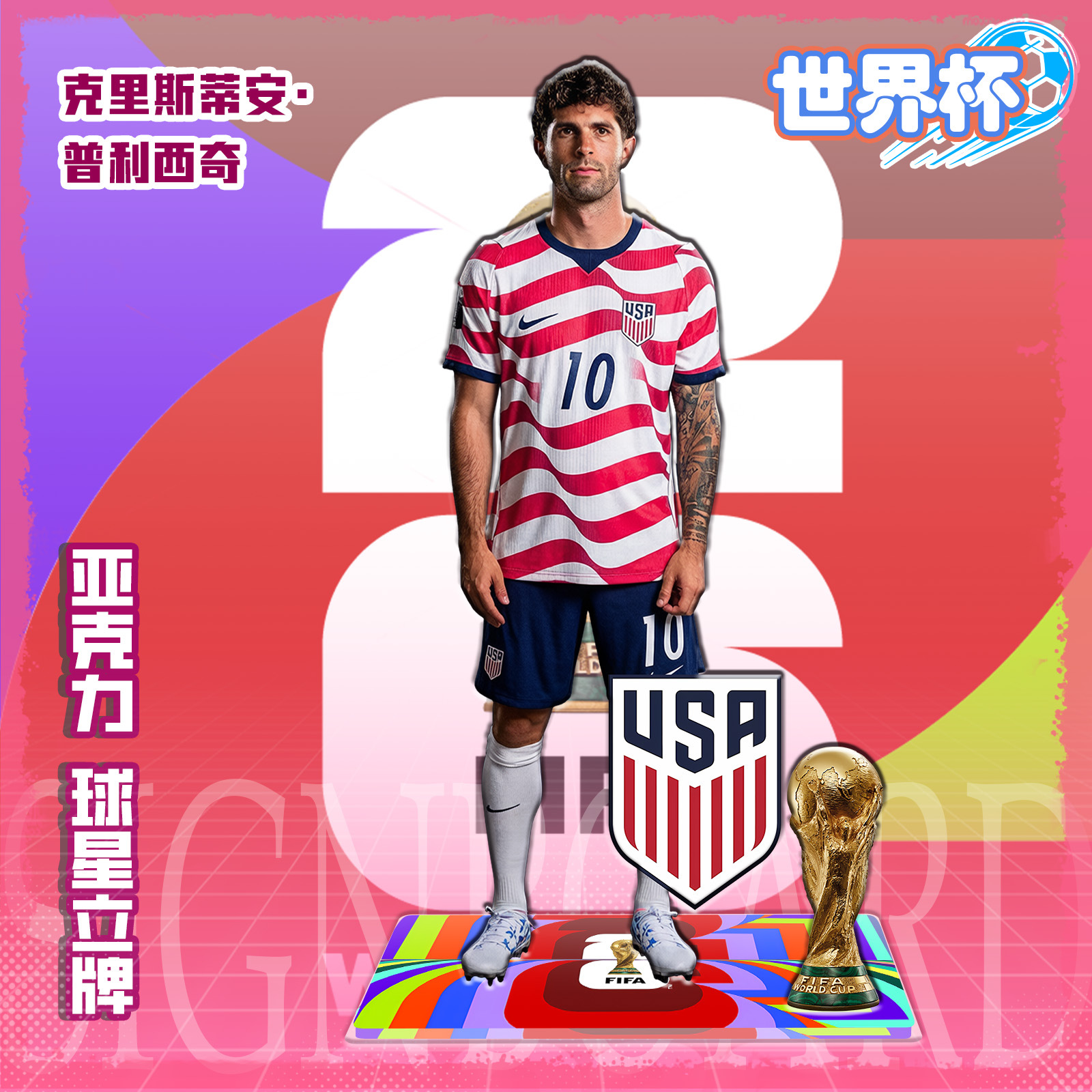Figura Acrílica de Estrella de Fútbol de Acrílico, para Regalo de Cumpleaños