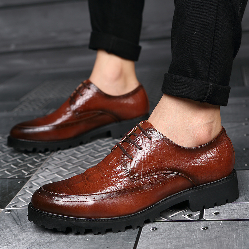 Comercio exterior tamaño pequeño zapatos de cuero puntiagudo para hombres británicos tamaño 37 tamaño 2025 primavera y otoño moda estilista de moda zapatos casuales hombres image 3