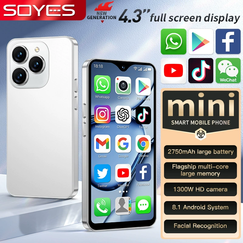 Маленький мобильный телефон, 18 Pro Max, поддержка всех стандартов сетевой связи, 4G, 3 дюйма