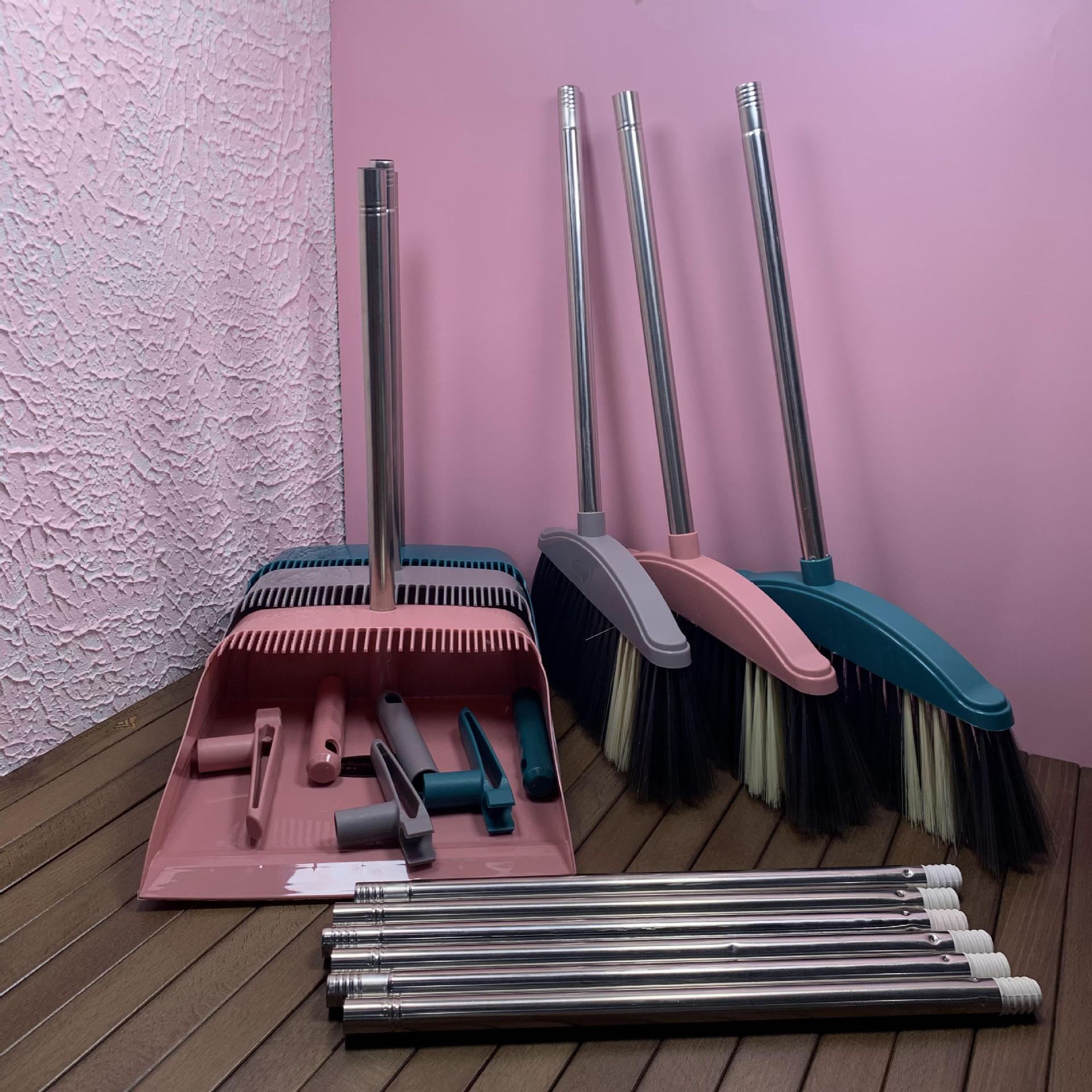 Spot wholesale Star Blue Treasure 807 broom and dustpan set combination, convenient broom, household plastic broom set