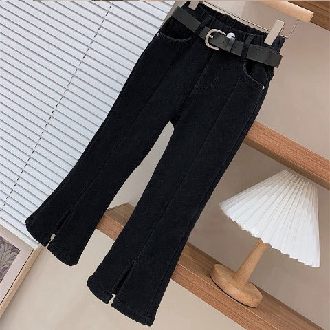 26 primavera y otoño nuevos jeans negros de niñas niños azul coreano delgado elegante coreano gorillas image 7