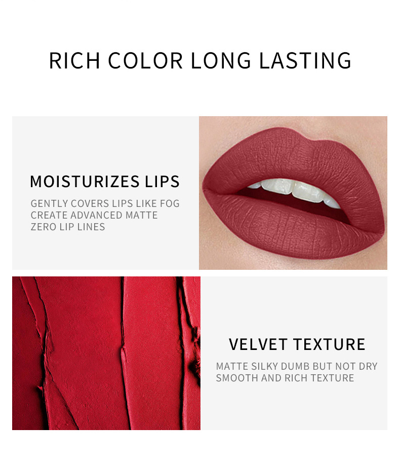 VIBELY export European and American matte non-stick cup cigarette tube lipstick, single small thin tube mini cigarette lipstick, pink undefined