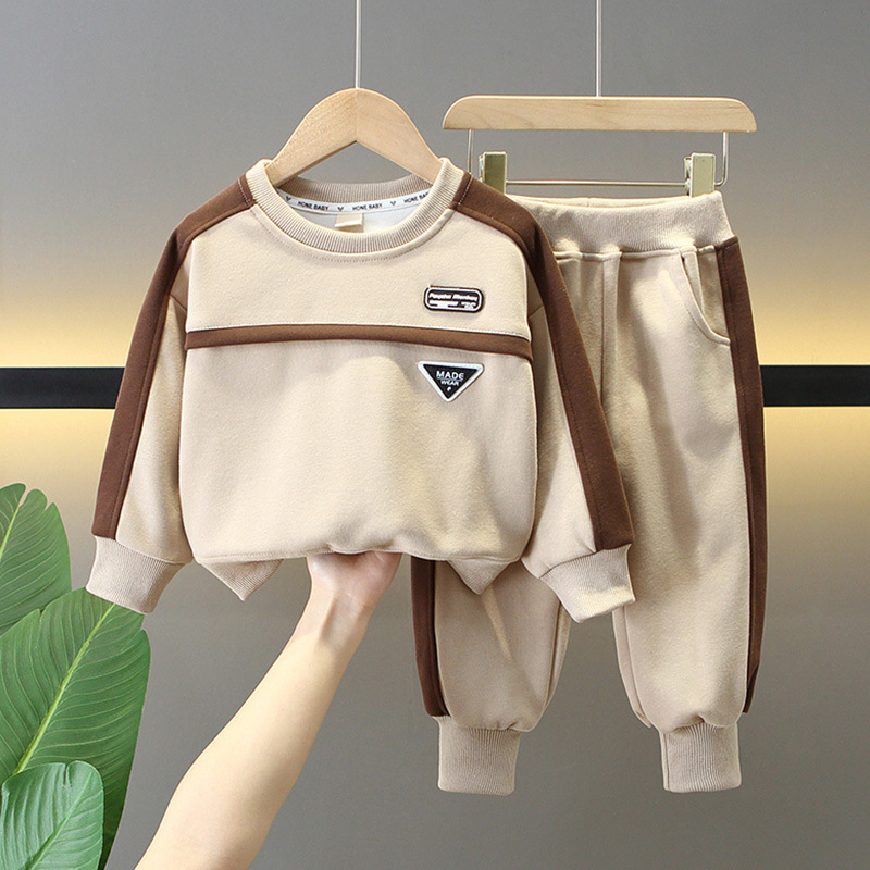 6205 ropa de otoño para niños set casual 2025 nuevo estilo de primavera y otoño ropa deportiva infantil dos piezas set de moda