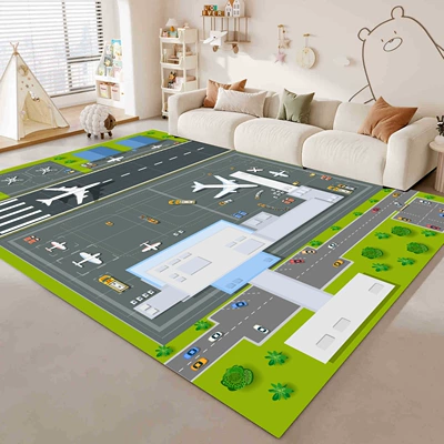 Avtomobil döşəmə paspasları — mat, game toy rug, parking - gray-airport-tech-fabric-100x160cm6mm