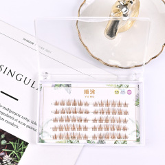 棕色懶人太陽花三部曲假睫毛小惡魔單簇漫畫分段自然嫁接仙子朵毛