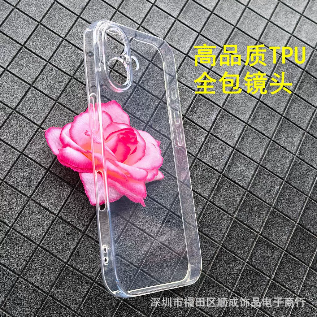 Чехол для телефона (Apple iPhone16 серия) — сверхпрозрачный мягкий TPU, полная защита линз