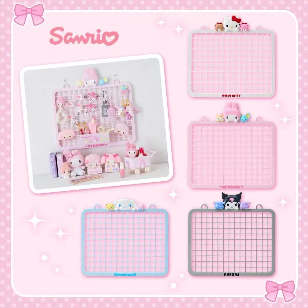 Melody Desktop Pegboard Storage Rack, No-Drill Cartoon Storage Wall Mount