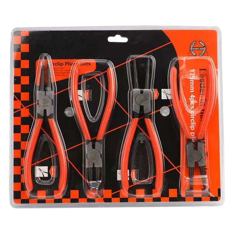 INBO 55 traje de acero Circlip alicates de 7 pulgadas de ahorro de mano de obra interior y exterior abrazadera multi-especificación abrazadera de anillo de cuatro en uno al por mayor