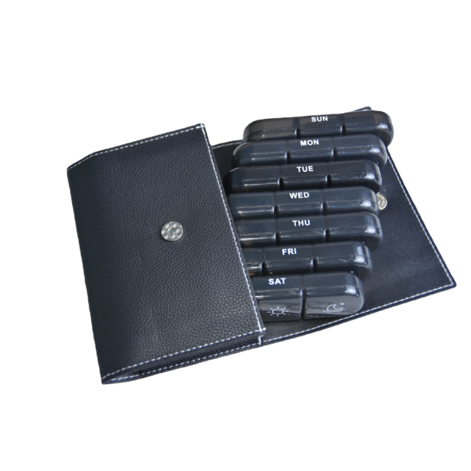 Práctica caja de plástico para medicamentos para el hogar, sellada y a prueba de humedad, de calidad alimentaria, caja semanal para medicamentos con 7 días y 21 compartimentos, caja de almacenamiento dividida.