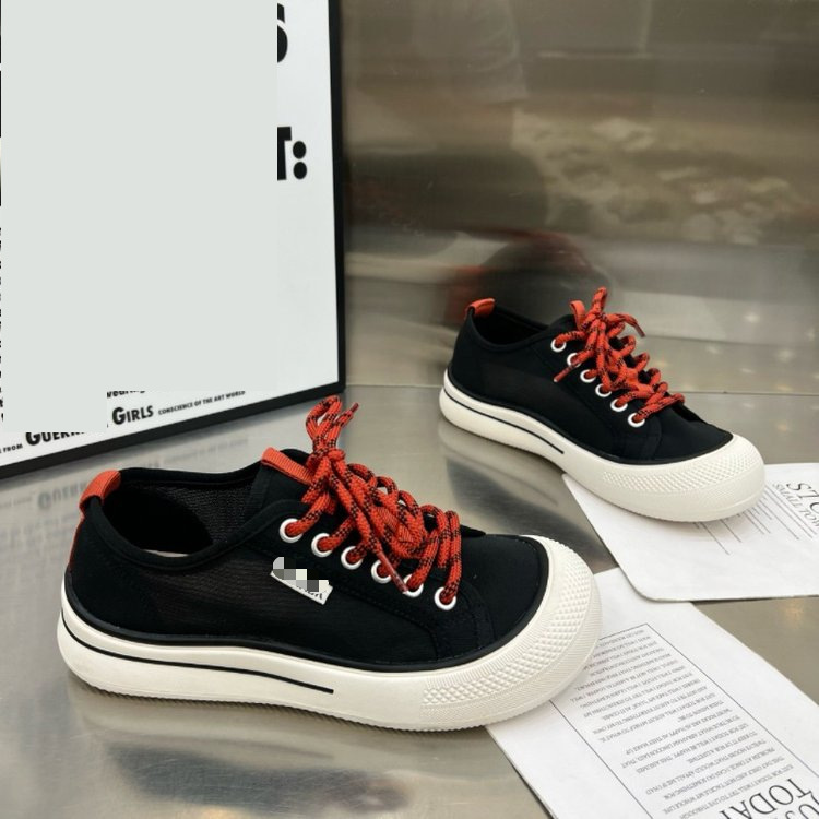 Zapatos de lona de malla para mujeres 2026 verano nueva tendencia transpirable in-mode multifuncional de moda zapatos casuales antideslizantes con suela gruesa