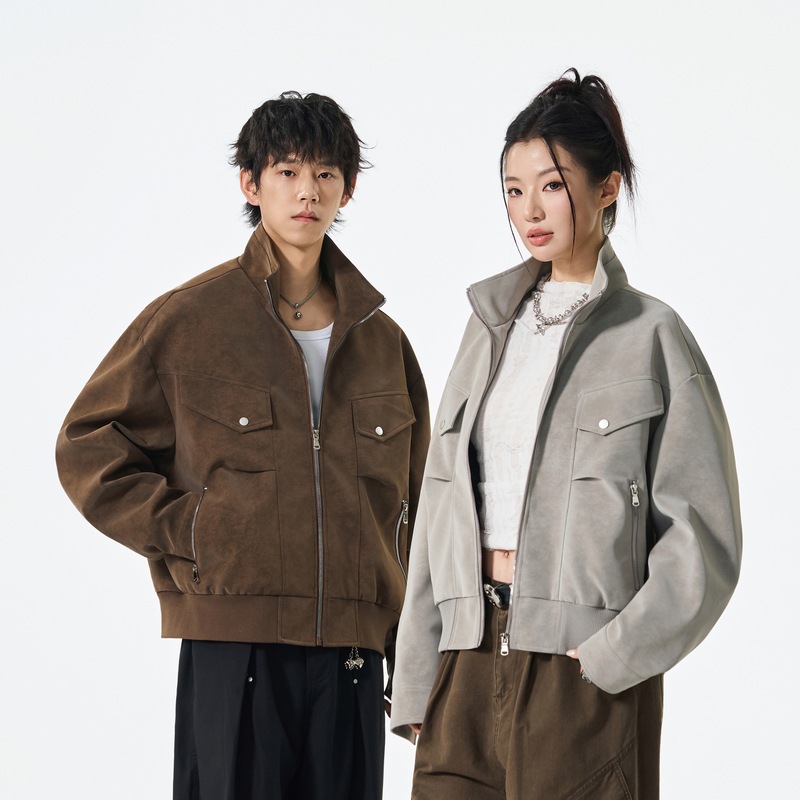 American Retro Couple Style Biker Jacket 2025 Autumn and Winter Men's New Loose Cool Versatile Leather Jacket