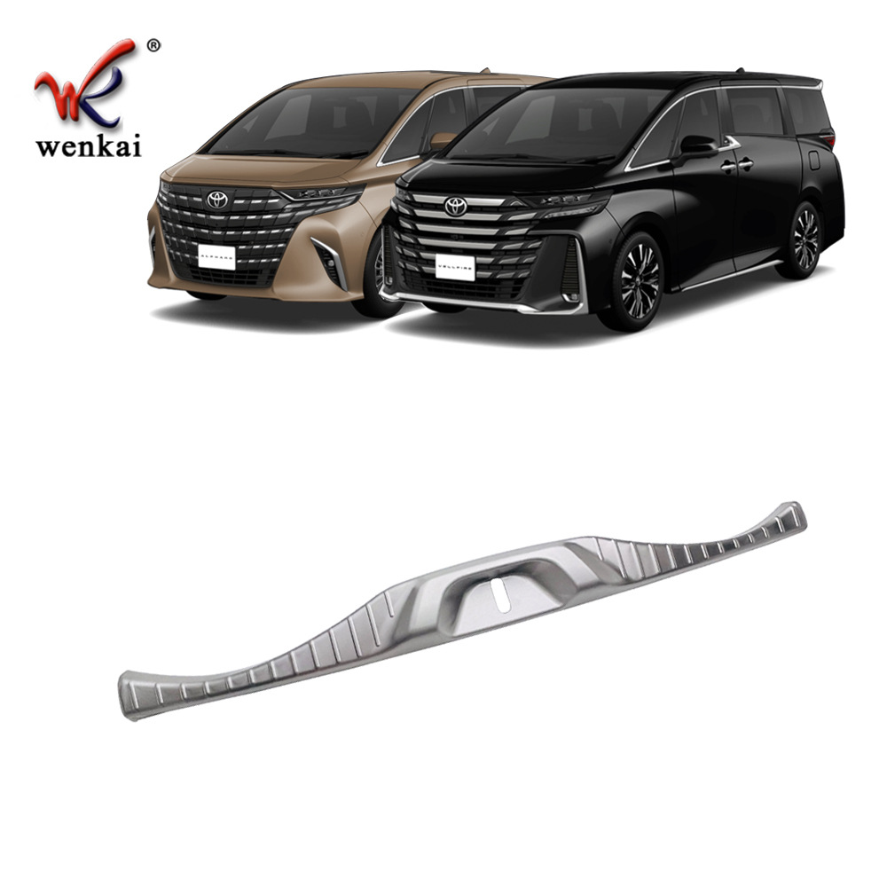 Adecuado para Toyota 23 alphard40 serie modificada caja trasera puerta incorporada Placa de guardia vellfire acero inoxidable