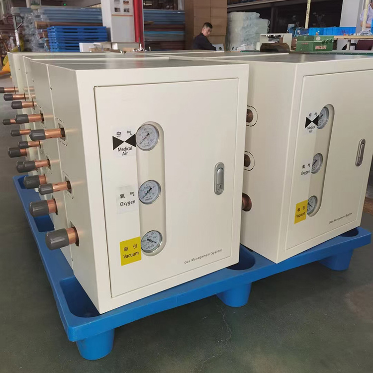 氧气二级减压箱黄铜球阀 空气稳压箱流量计 中心供氧气体减压装置