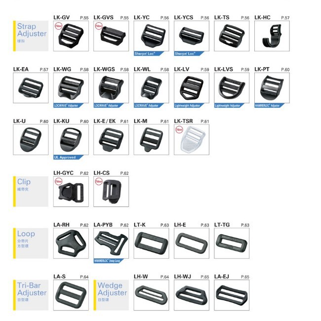 YKK扣具全系列 正品 插扣/塑料扣批发 ykk箱包扣子批发