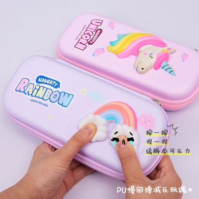 減壓筆盒3DEVA網紅解壓筆袋小學生女簡約大容量多功能文具盒ins潮