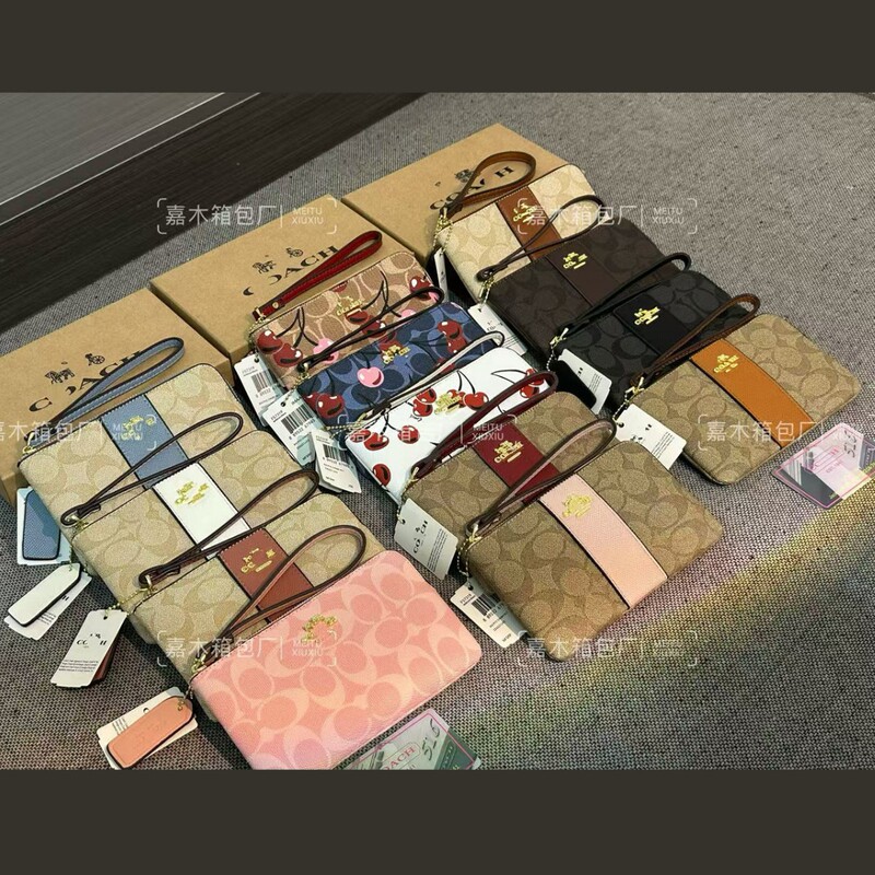 Koujia Cross-Border Long Wallet 2025 New C Family Zipper Clutch Bag European and American Card Large Capacity Printed Wallet Bag