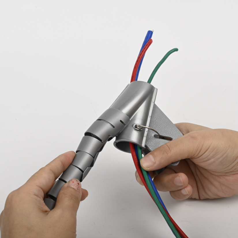 东莞优质塑料缠绕管汽车线束防磨损保护用黑色塑料缠绕管ZD-8mm