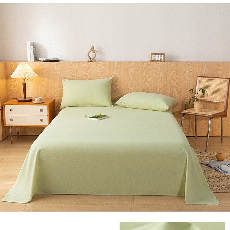 Una sábana de algodón lavado de algodón de una sola pieza de algodón 100 dormitorio de estudiantes edredón individual funda de almohada de tres piezas 3 nuevo estilo