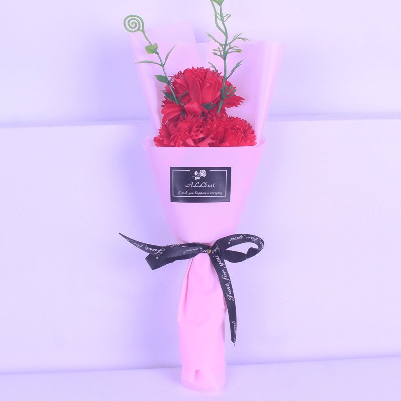 Regalo del Día del maestro 7 flores de jabón pequeño ramo de rosas artificiales Regalo de Cumpleaños Sanba Festival Día de San Valentín