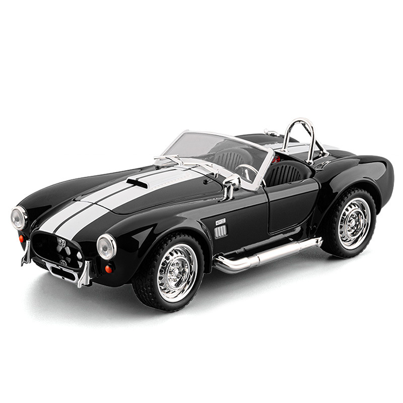 1: 22 Cobra modelo de coche deportivo convertible decoración retroceso luces juguetes para niños modelo de automóvil de simulación al por mayor