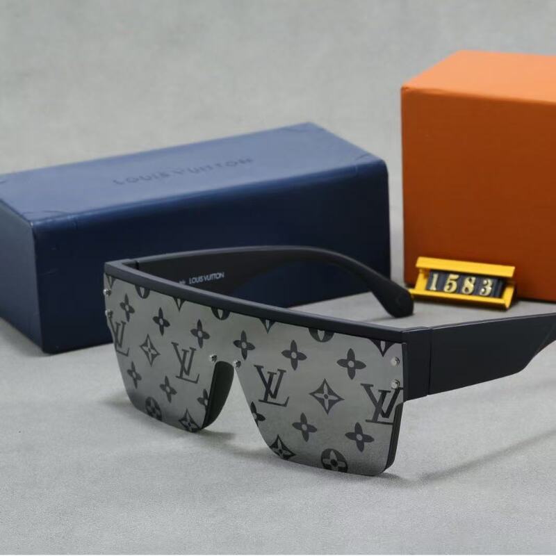 New style acetate sunglasses for men and women, popular in Europe and America, fashionable and unique one-piece square frame sunglasses 1583