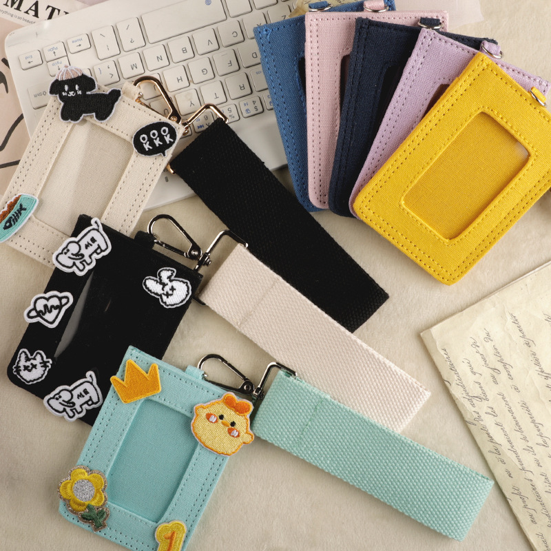 South Korea Ins Style Dopamine Color Card Set Canvas Handmade DIY Student Work Permit Star Big Head Sticker Card Set