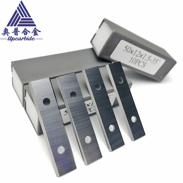 木工刀片 矩形木工硬质合金可换刀两孔 钴合金刨刀50*12*1.5-35°