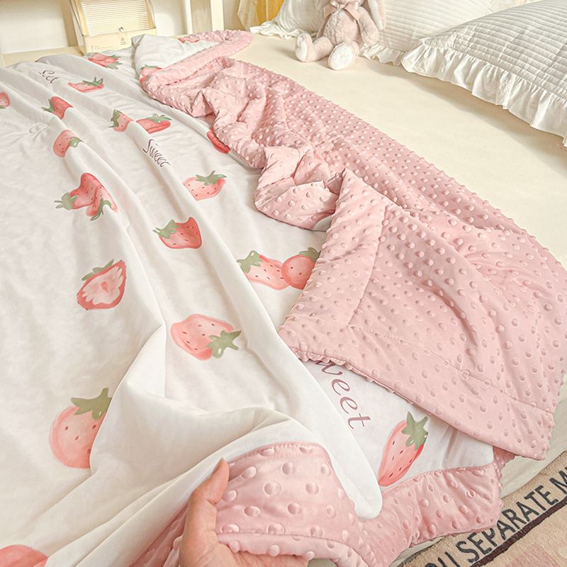 Cool Sensation Beans Summer Air Conditioning Blanket Lightweight Breathable Ice Silk Children's Double Summer Cooling Blanket Thin Comforter Comforter Core Fresh and Light