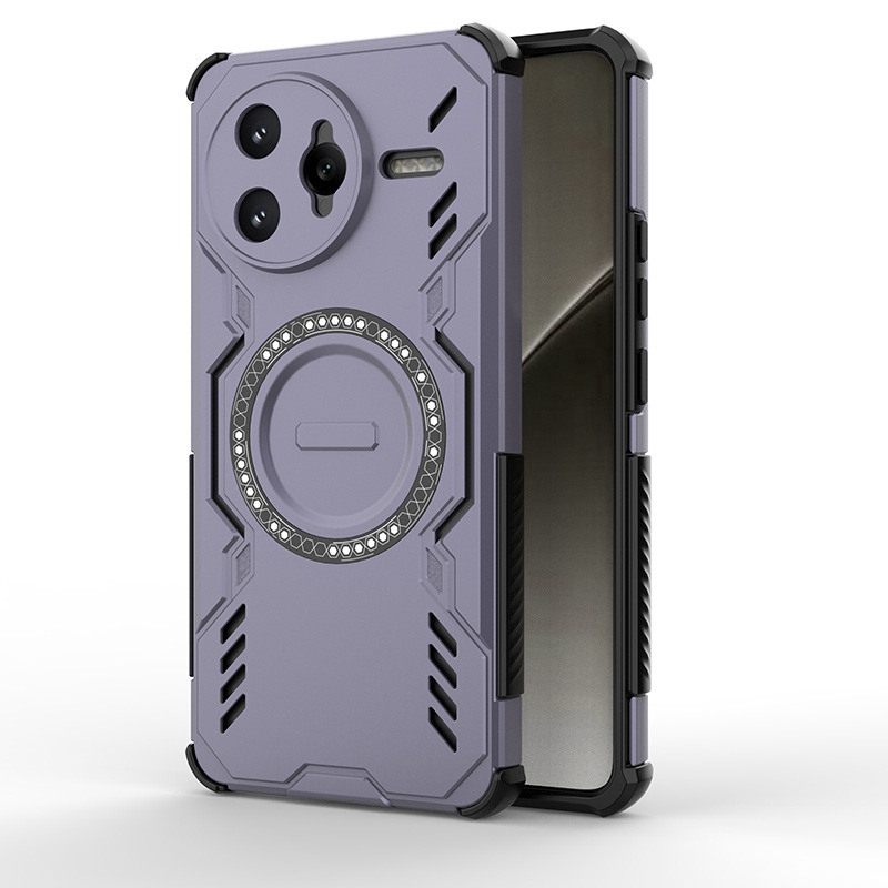 Redmi K80 Pro 冷却および落下防止携帯電話ケース、国内 5G バージョン K70 バタフライアーマー強力な磁気ステッカー保護カバーに適しています。|undefined