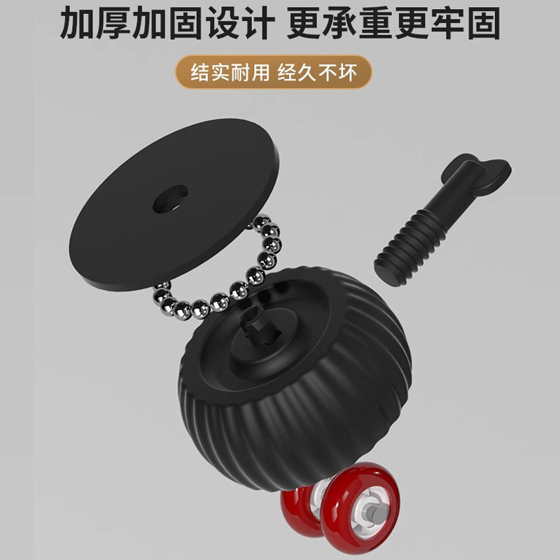クロスボーダー新型ベッドサイドテーブルティーテーブル移動輪家具足プーリーブレーキ付き台座静音無打孔ユニバーサルホイール|undefined