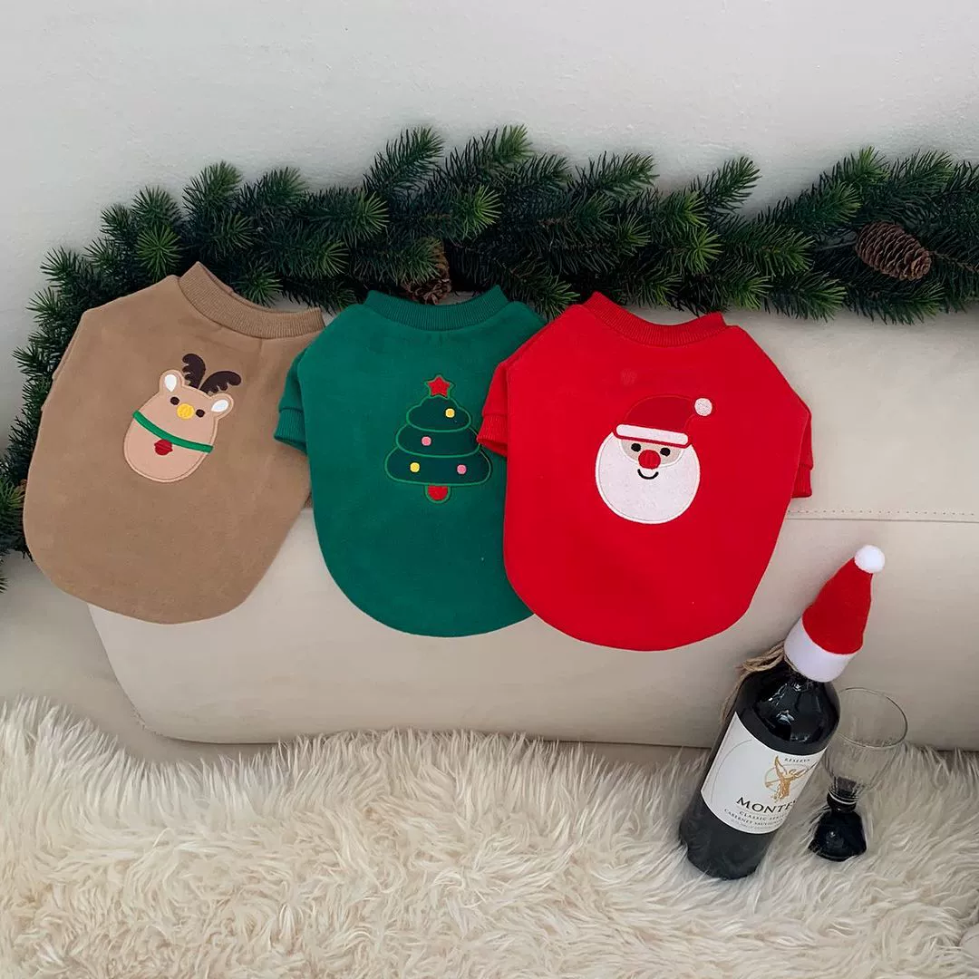 Новый Рождество собака кошка Медведь Тедди VIP-Йорк Марджи маленькая собака животное свитер одежда